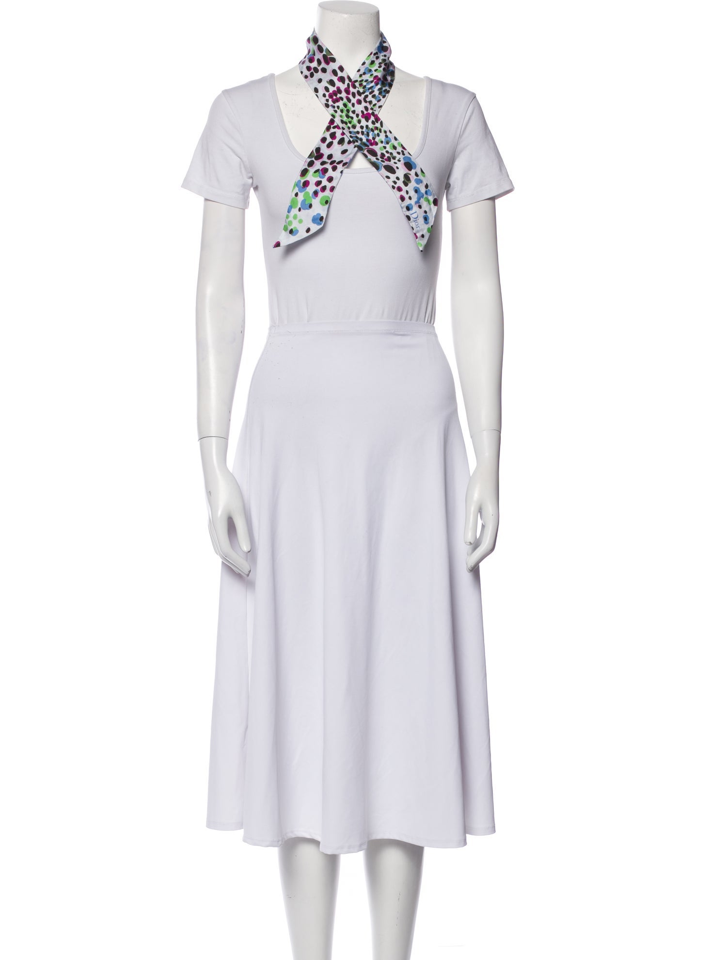 Christian Dior Silk Polka Dot Print Bandeau