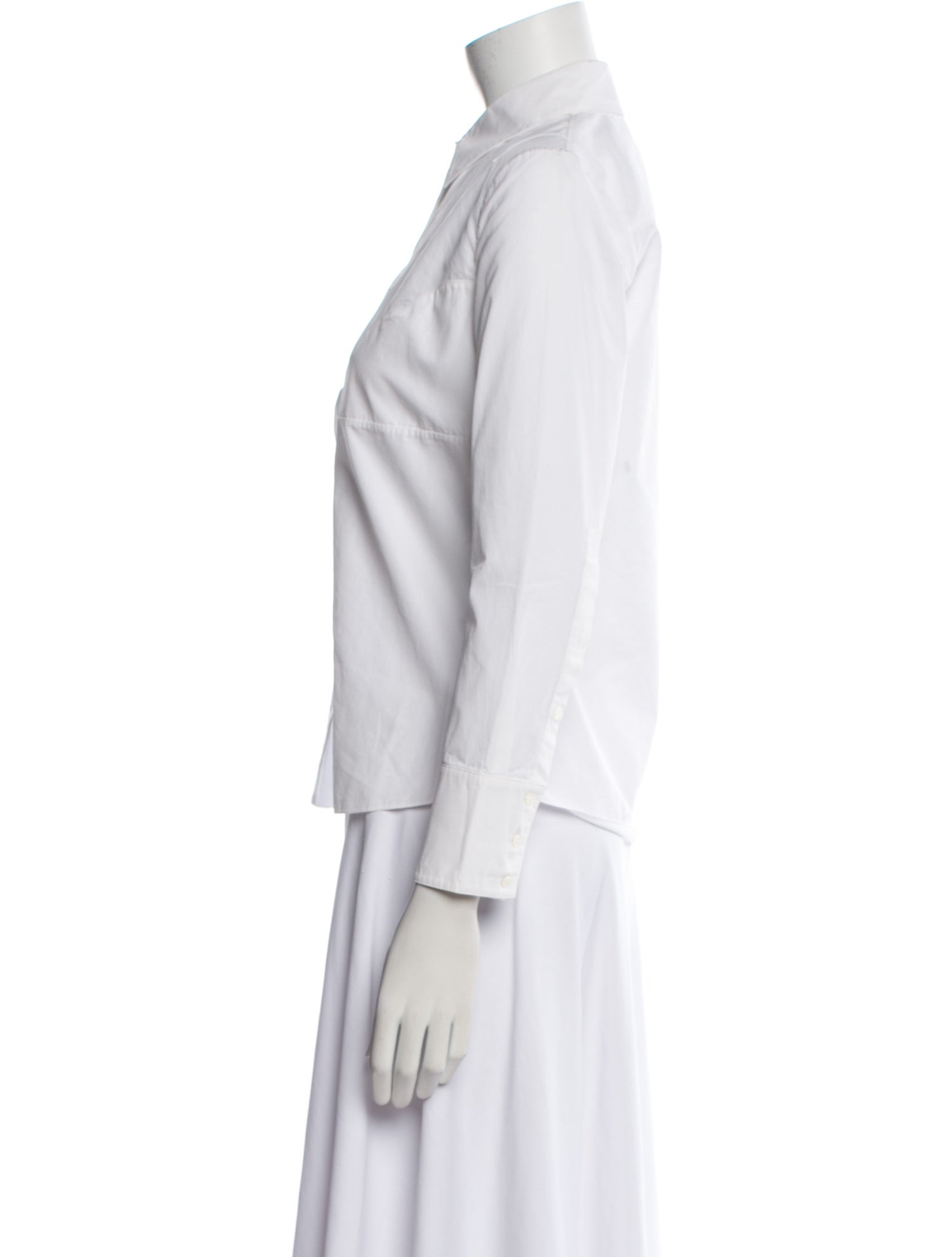 Christian Dior Three-Quarter Sleeve Button-Up Top