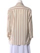 Christian Dior Striped Long Sleeve Button-Up Top