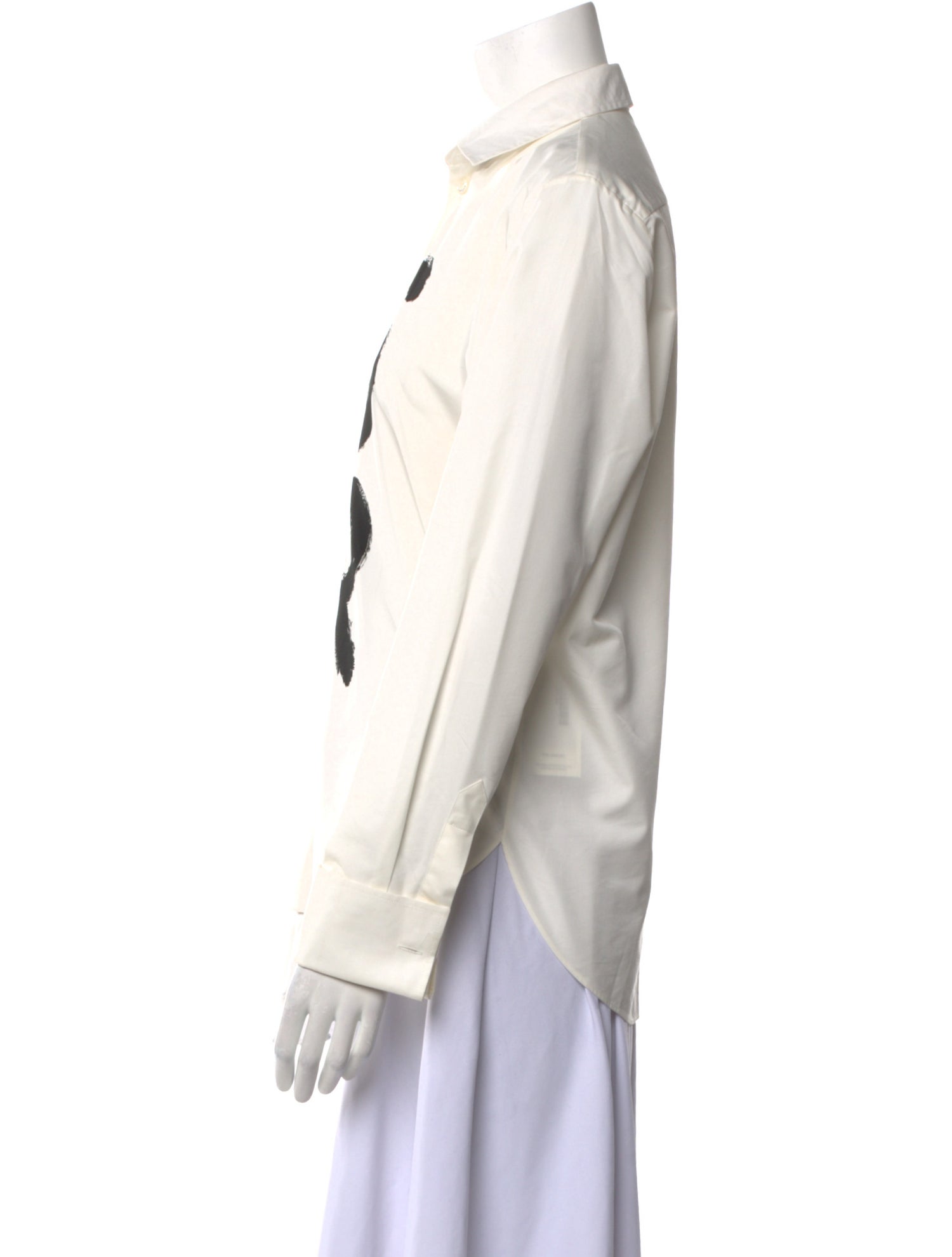 Christian Dior Graphic Print Long Sleeve Button-Up Top