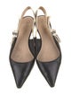 Christian Dior Leather Graphic Print Slingback Flats