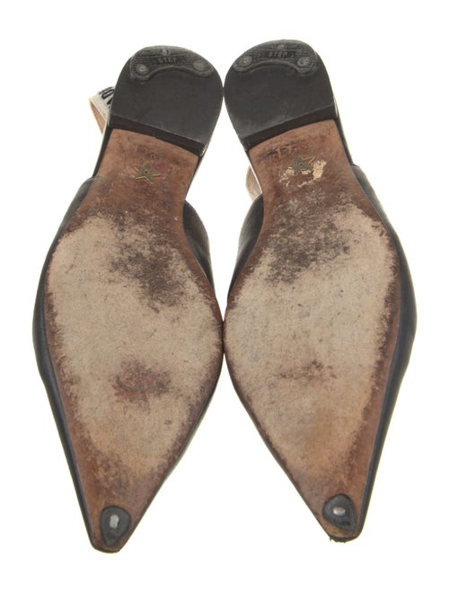 Christian Dior Leather Graphic Print Slingback Flats