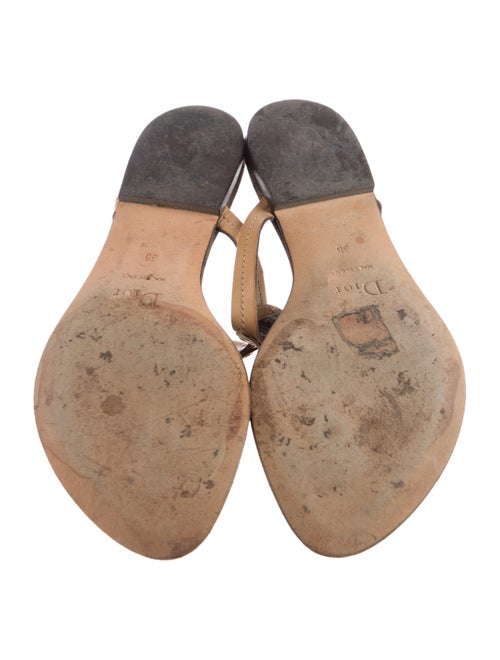 Christian Dior Canvas T-Strap Sandals