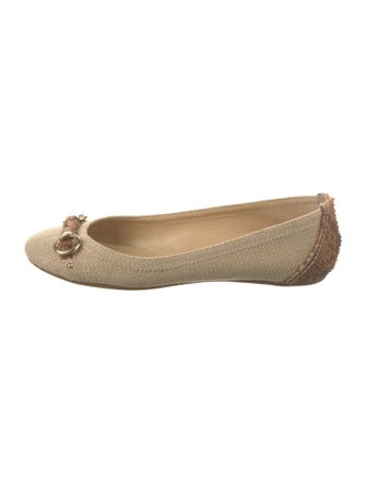 Christian Dior Canvas Ballet Flats