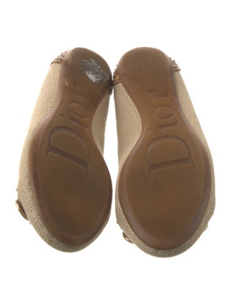Christian Dior Canvas Ballet Flats