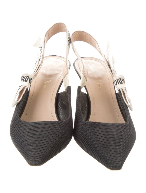 Christian Dior Canvas Printed Slingback Pumps