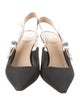 Christian Dior Canvas Printed Slingback Pumps