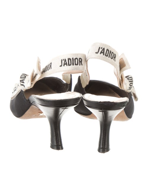 Christian Dior Canvas Printed Slingback Pumps