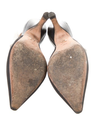 Christian Dior Canvas Printed Slingback Pumps