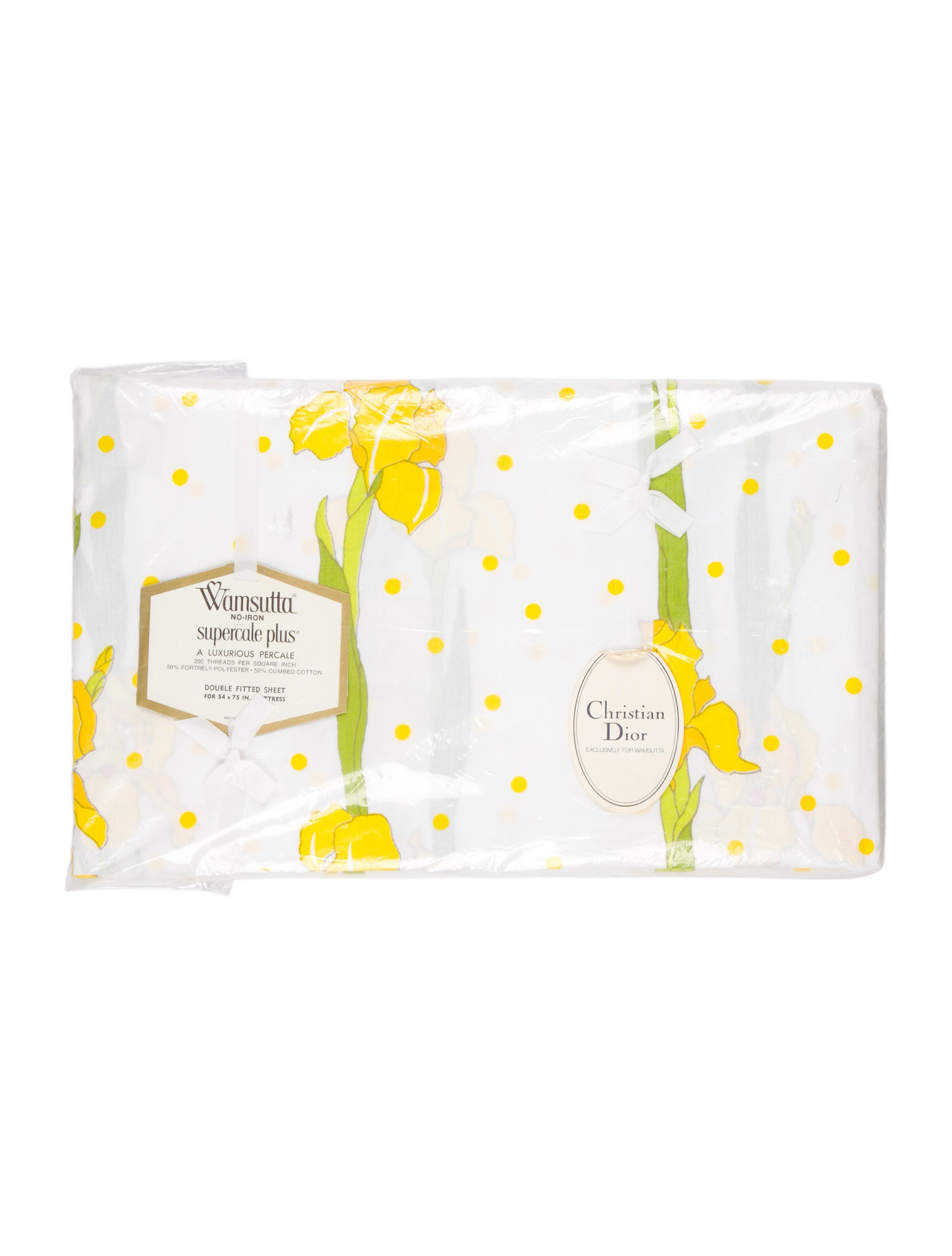 Bedding Christian Dior x Wamsutta Iris Double Fitted Sheet