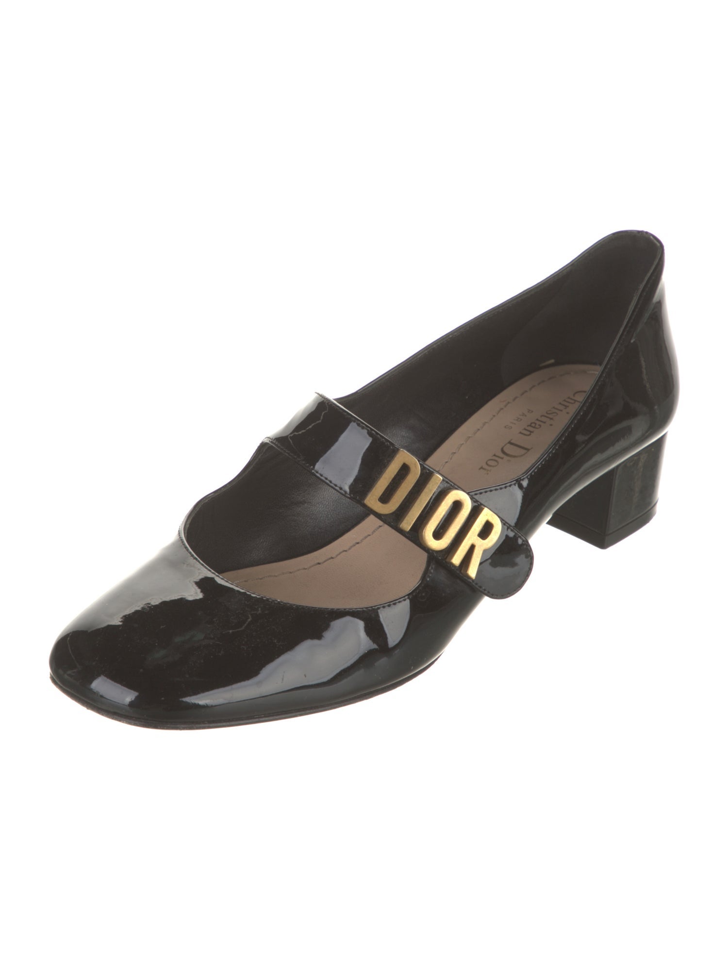 Christian Dior Patent Leather Graphic Print Pumps