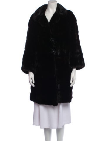 Christian Dior Coats Vintage 1960's Fur Coat XL