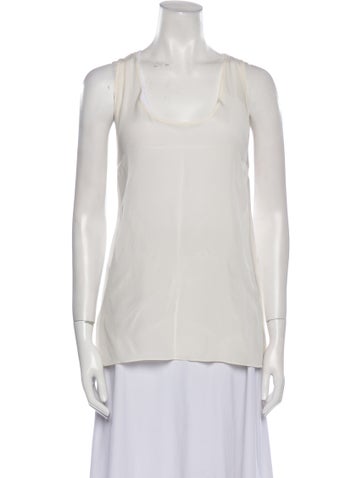Christian Dior Tops Silk Scoop Neck Top L