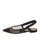 Christian Dior Mesh Bow Accents Slingback Flats