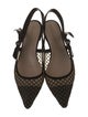 Christian Dior Mesh Bow Accents Slingback Flats