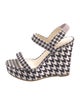 Christian Dior Canvas Houndstooth Print Espadrilles