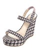 Christian Dior Canvas Houndstooth Print Espadrilles