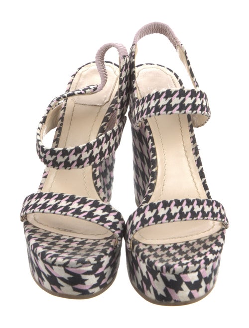 Christian Dior Canvas Houndstooth Print Espadrilles