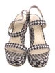 Christian Dior Canvas Houndstooth Print Espadrilles