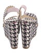 Christian Dior Canvas Houndstooth Print Espadrilles