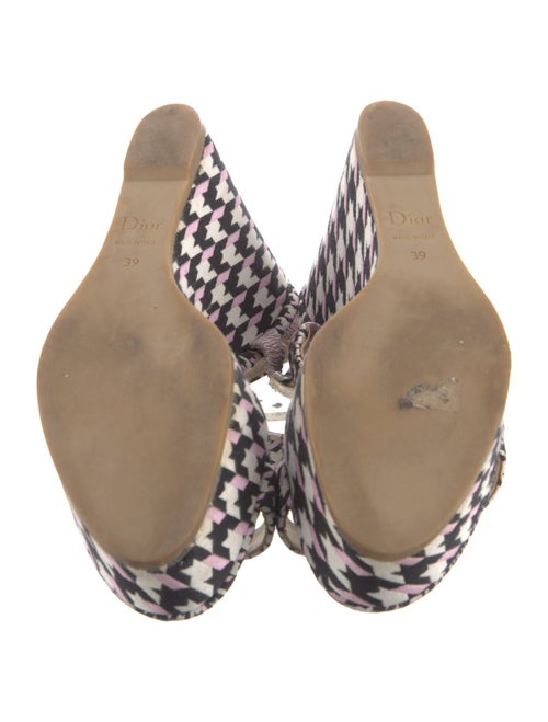 Christian Dior Canvas Houndstooth Print Espadrilles