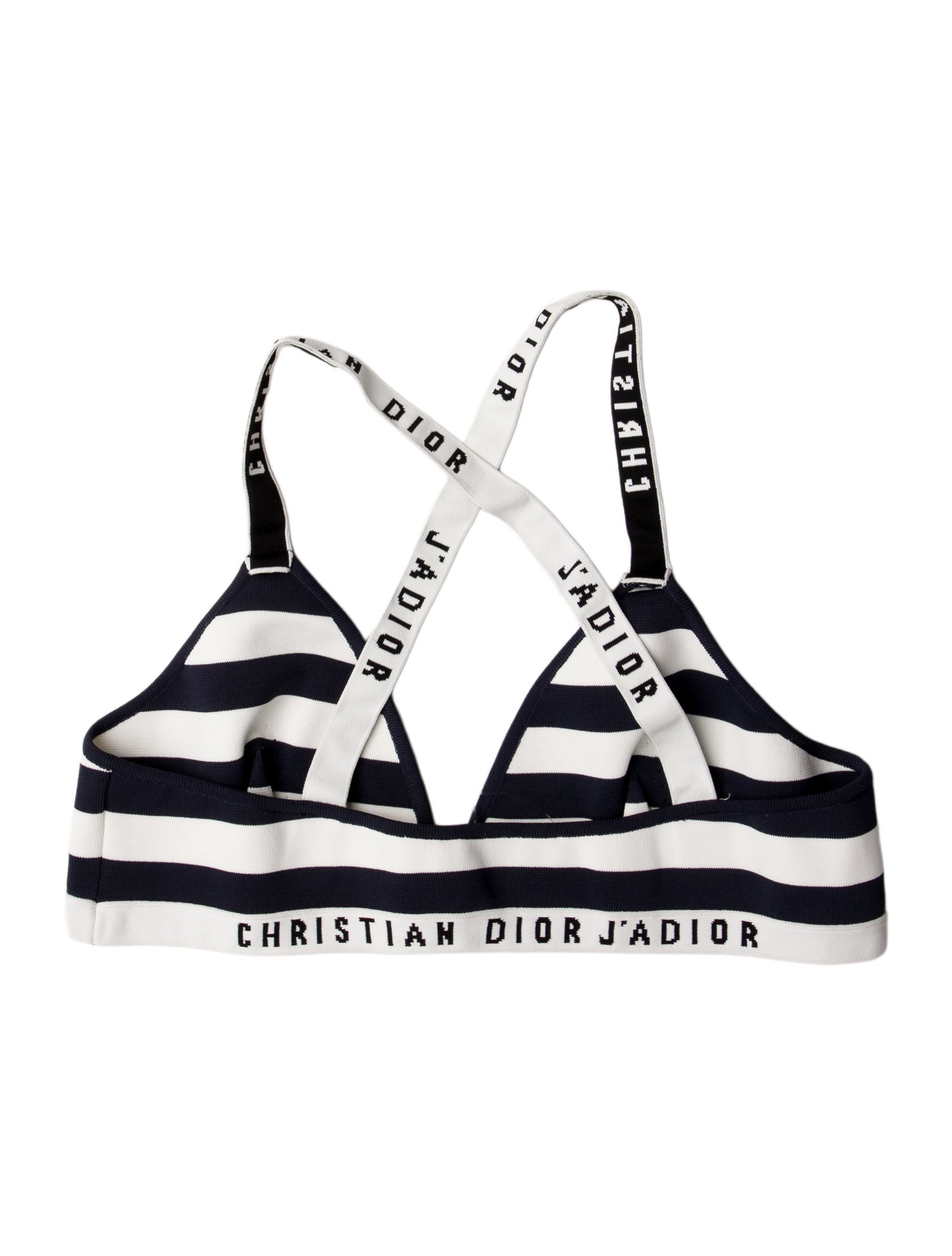 Christian Dior Striped Strapless Bodysuit