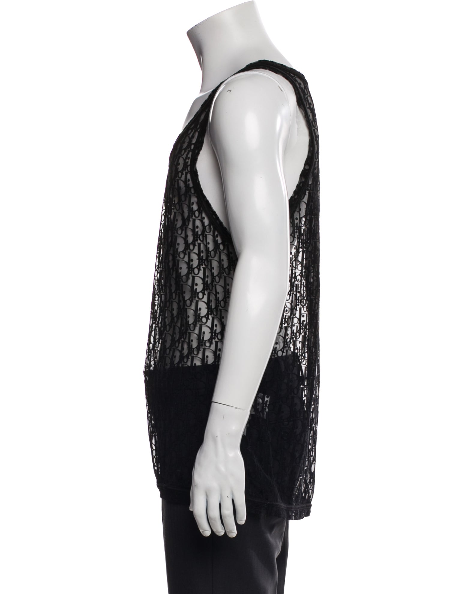 DIOR MEN Oblique Jacquard Scoop Neck Tank
