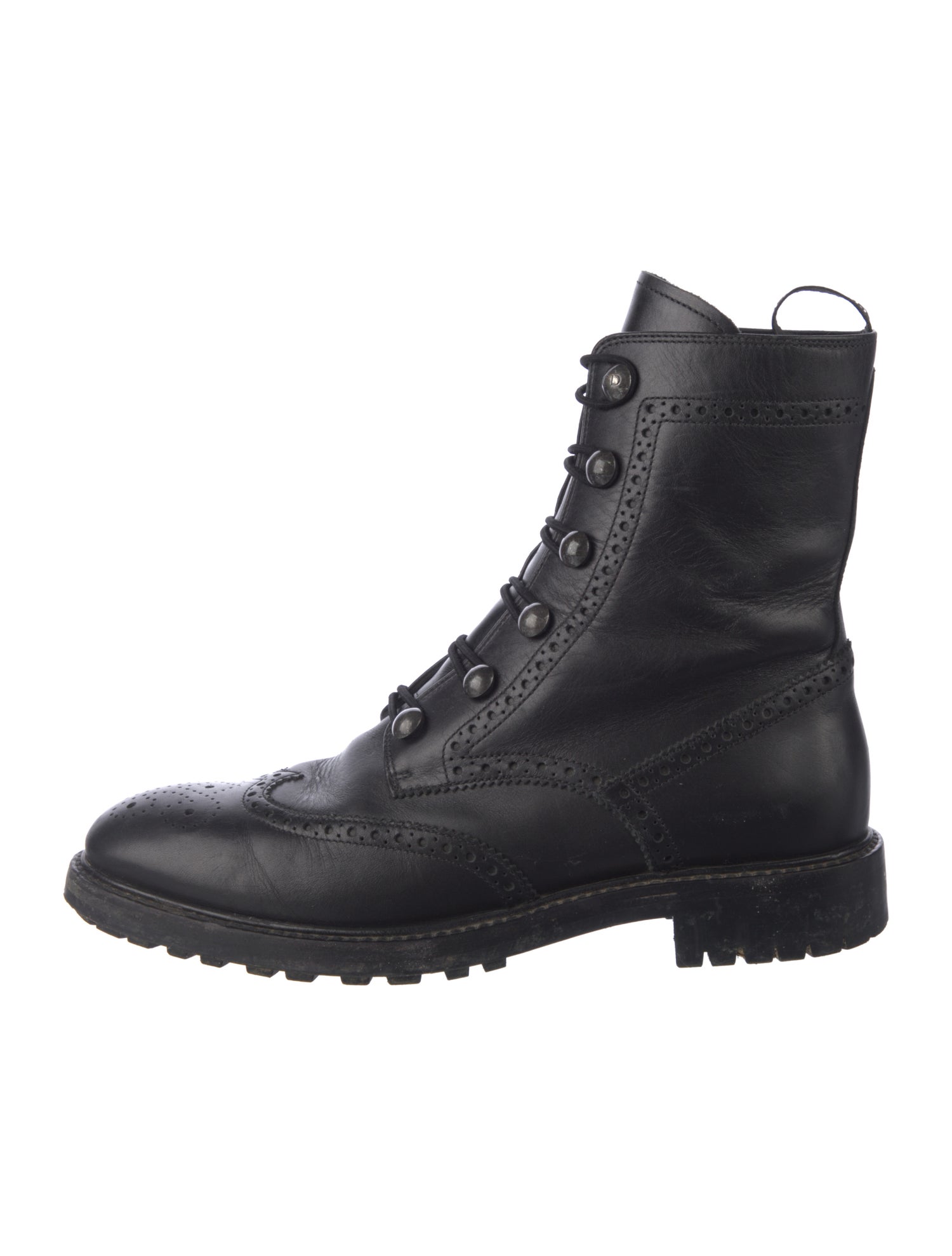 Christian Dior Leather Combat Boots