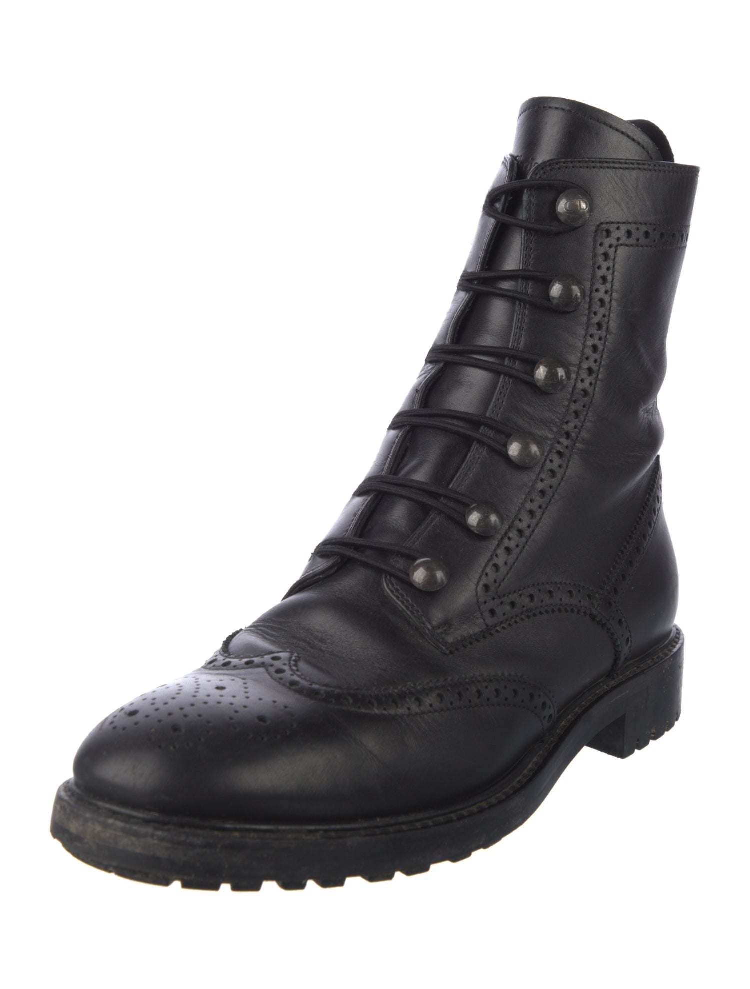 Christian Dior Leather Combat Boots