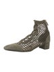 Christian Dior Suede Mesh Accents Lace-Up Boots