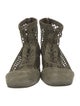 Christian Dior Suede Mesh Accents Lace-Up Boots