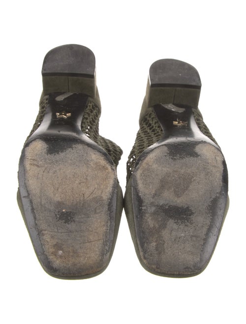 Christian Dior Suede Mesh Accents Lace-Up Boots