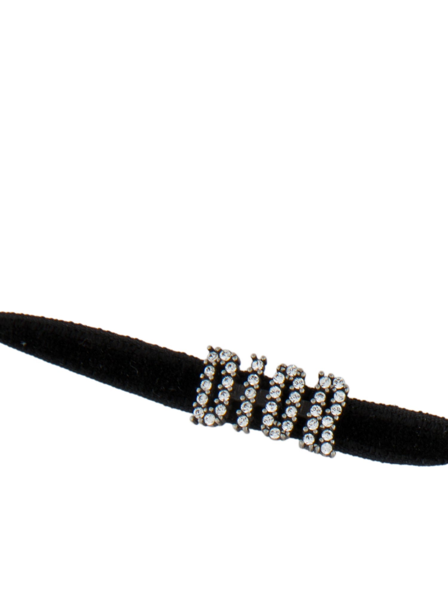 Christian Dior Velvet & Crystal Logo Revolution Choker Necklace