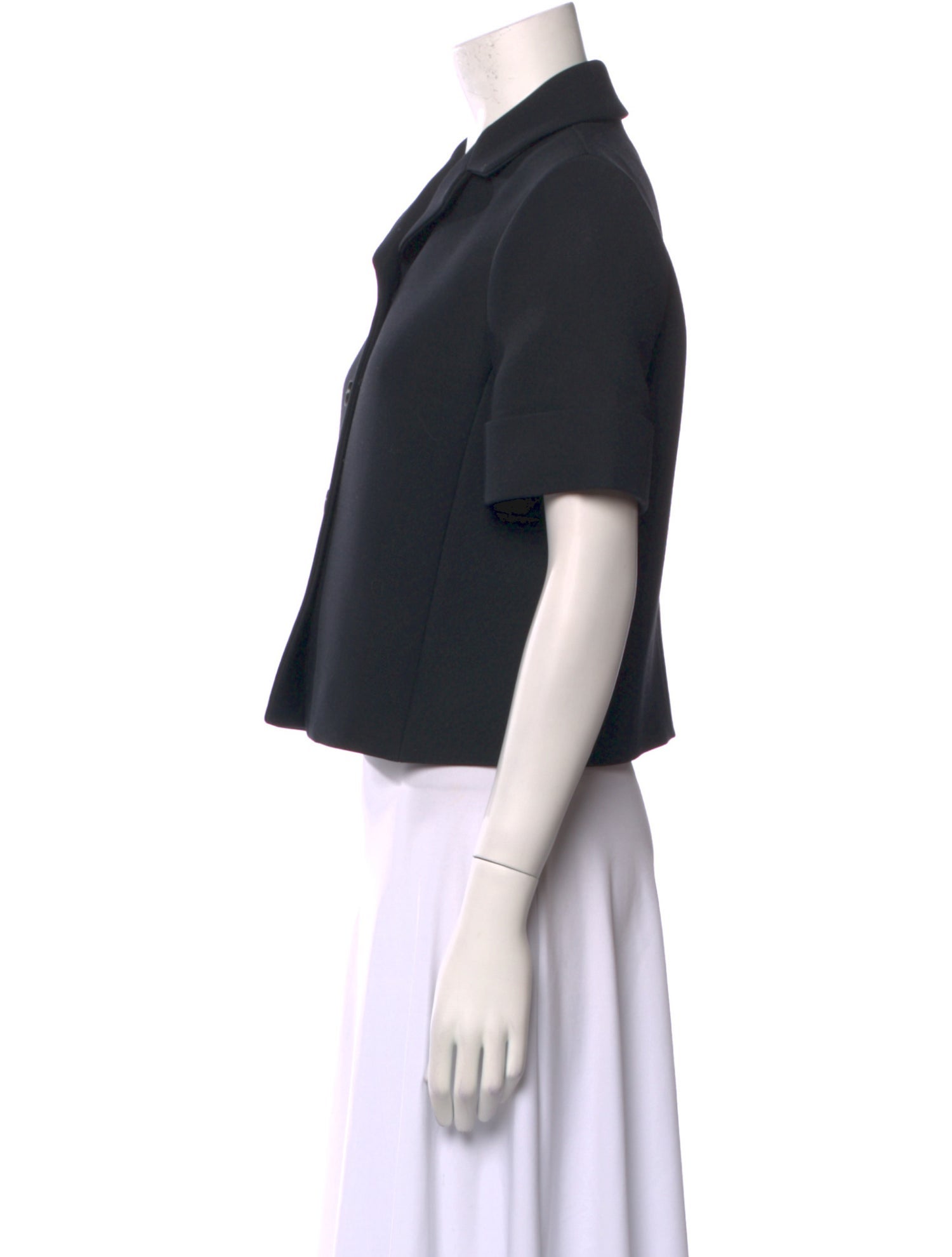 Christian Dior Wool Short Sleeve Crop Top