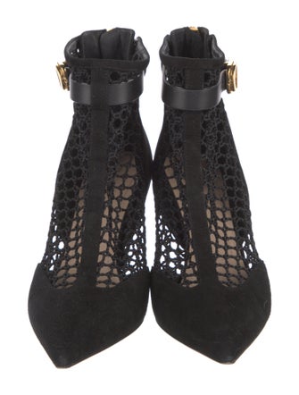 Christian Dior Suede Mesh Accents Pumps