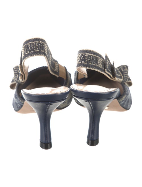 Christian Dior Canvas Printed Slingback Pumps