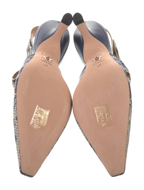 Christian Dior Canvas Printed Slingback Pumps