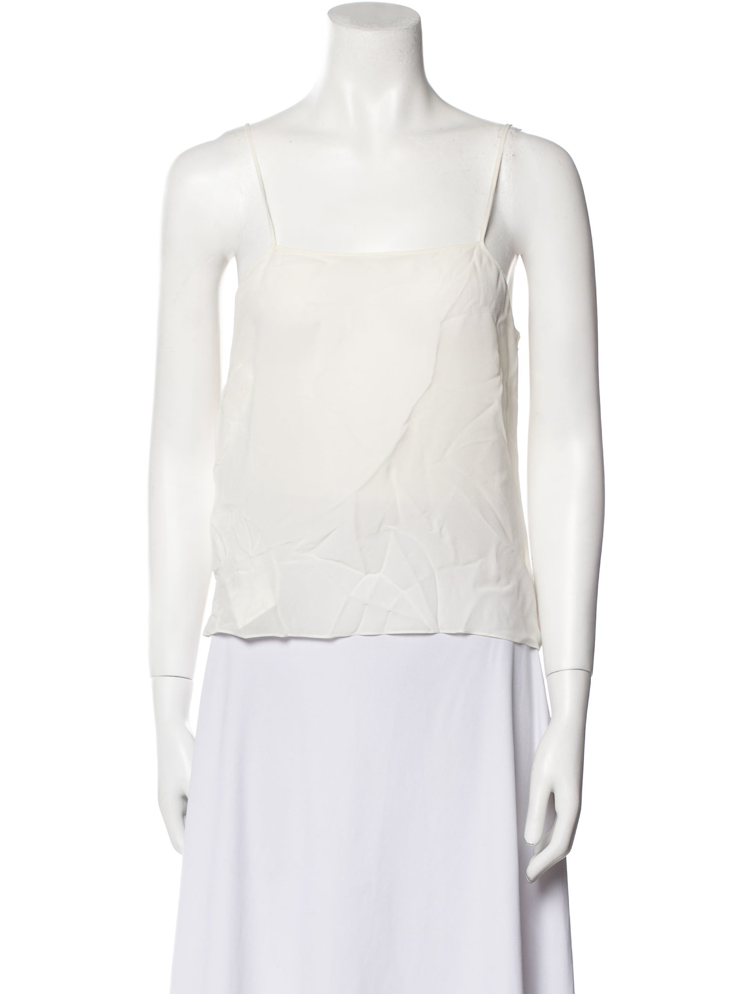 Christian Dior Silk Square Neckline Crop Top