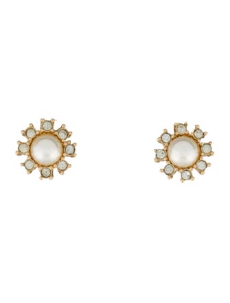 Christian Dior Vintage & Faux Pearl Clip-On Earrings