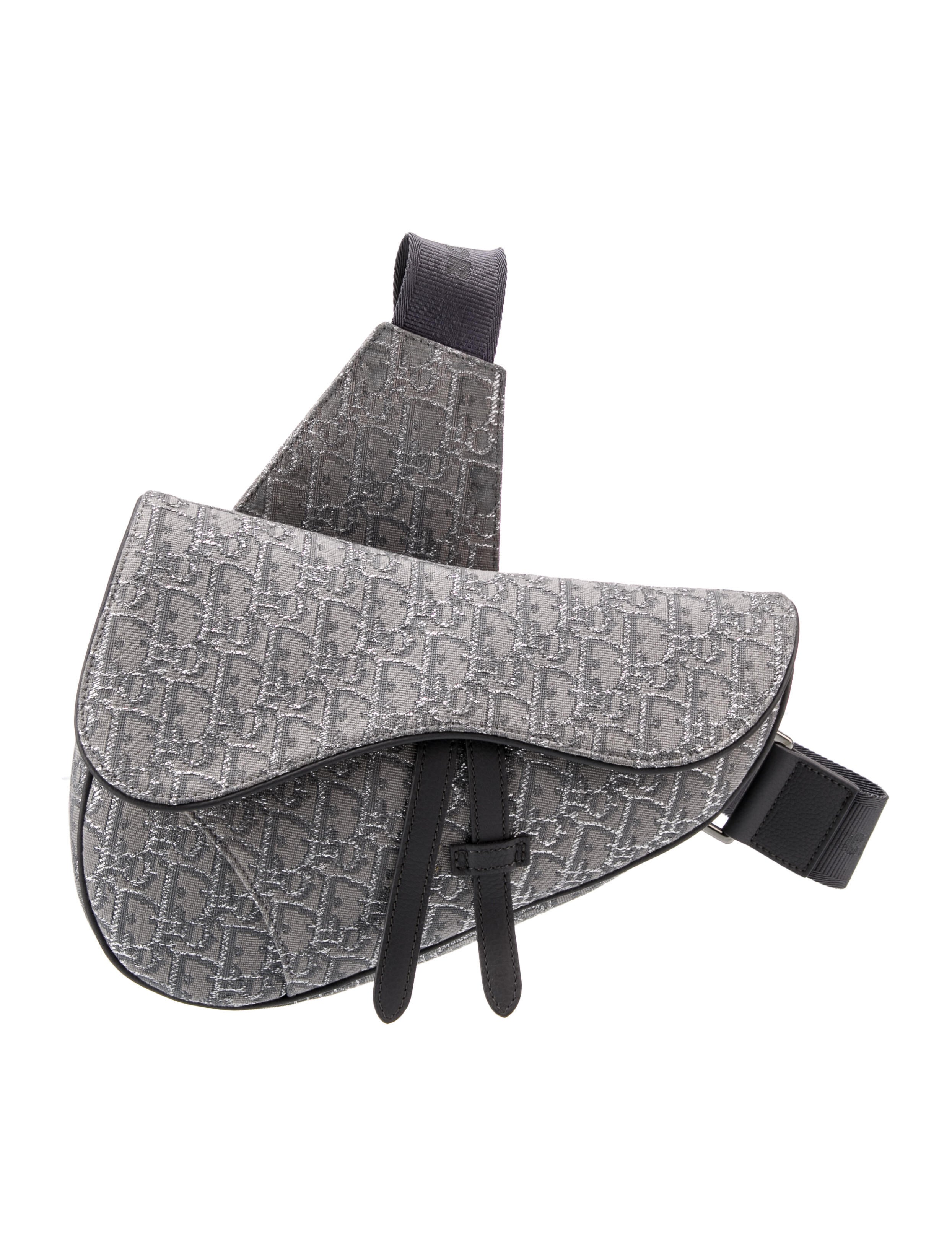 Christian Dior Oblique Jacquard Ruthenium Oblique Saddle Bag 2022