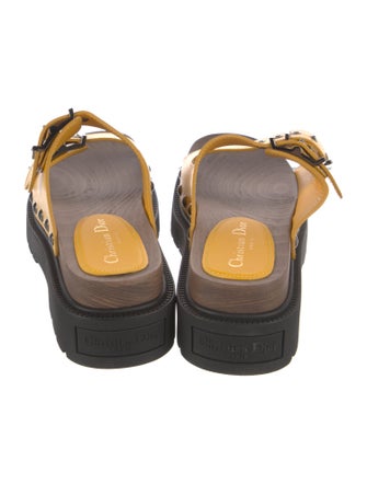 Christian Dior Leather Studded Accents Slides