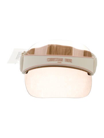 Christian Dior Hats tan and pink acrylic Sun Visor