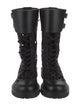 Christian Dior Leather Lasercut Accents Combat Boots