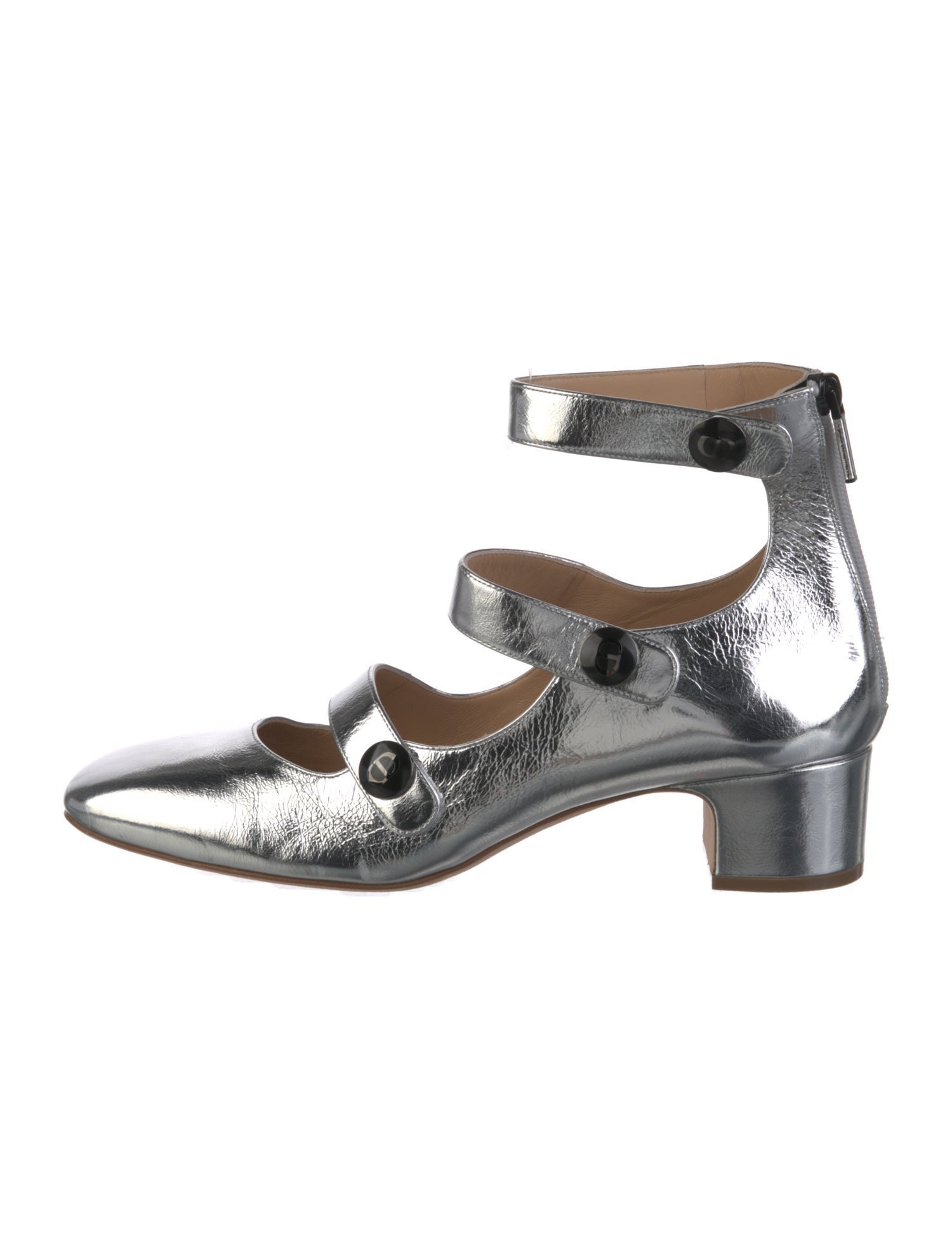 Christian Dior Leather Cutout Accent Pumps