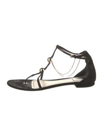 Christian Dior Suede T-Strap Sandals