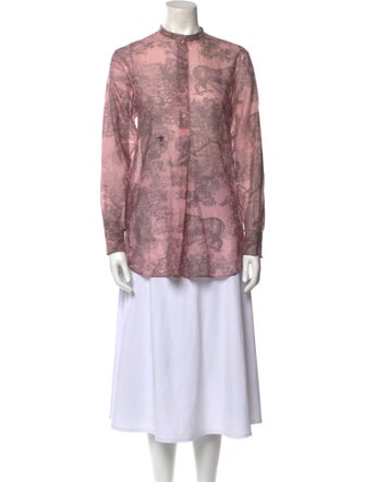 Christian Dior Printed Mock Neck Tunic