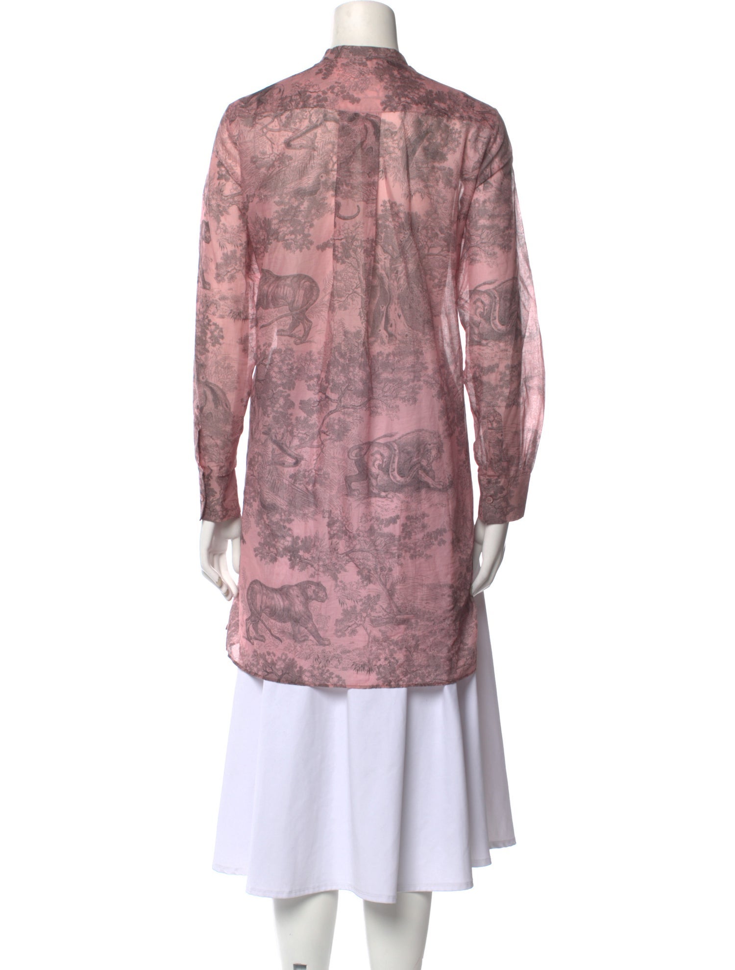 Christian Dior Printed Mock Neck Tunic