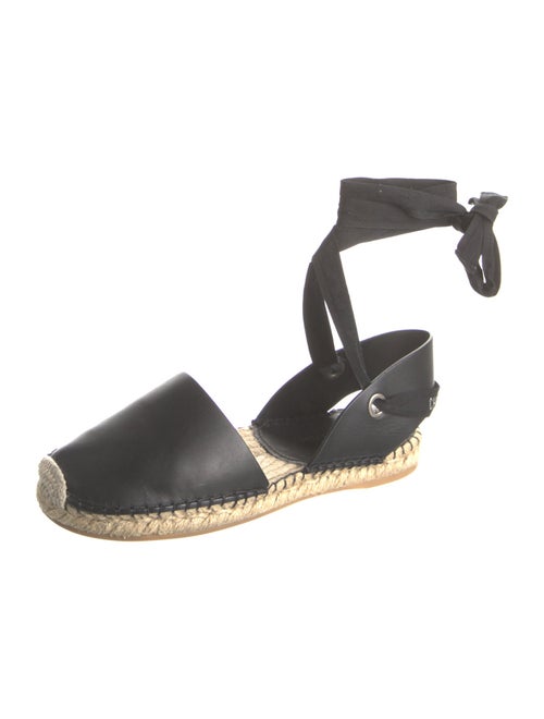 Christian Dior Leather Whipstitch Trim Espadrilles