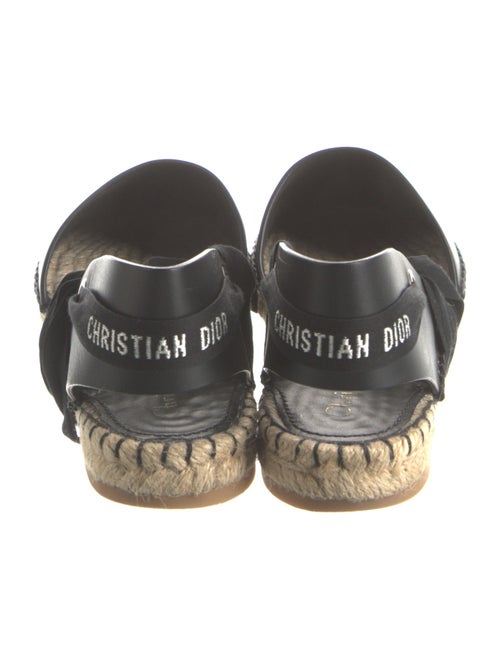 Christian Dior Leather Whipstitch Trim Espadrilles
