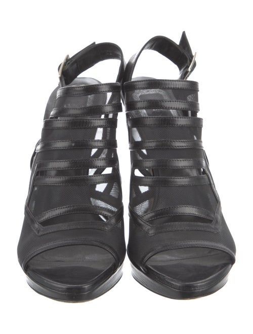 Christian Dior Mesh Mesh Accents Slingback Sandals